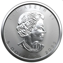 Maple Leaf Canadiense de 1 oz de Plata 2022