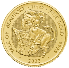 Moneda Bestias Tudor Eale de Beaufort de Oro de 1/4 oz 2023