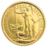 Moneda Britannia de Oro de 1/4 oz 2014