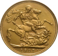 Soberano de Oro 1907- Eduardo VII (L)