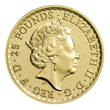 Moneda Britannia de Oro de 1/4 oz 2016