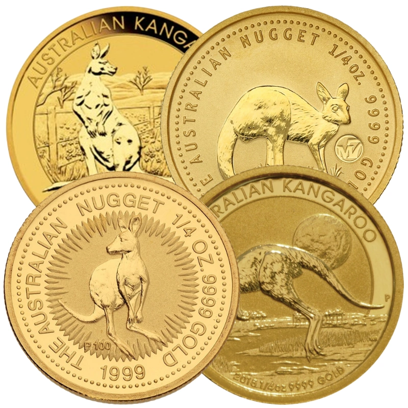 Moneda Cuarto de Onza de Oro Australiano Nugget Mejor Valor
