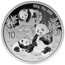 Moneda Panda Chino de Plata de 30 g 2025