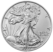 Moneda American Eagle de Plata de 1 oz 2022