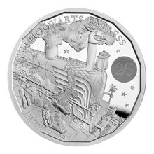 Moneda 25 Años de Harry Potter Expreso de Hogwarts de Plata de 1 oz Proof 2022