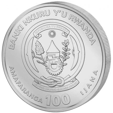 Moneda Cocodrilo de Ruanda de Plata de 1 oz