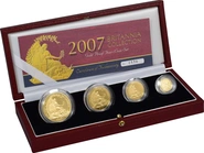 Juego de 4 Britannias Proof 2007 (en Caja Original)