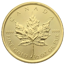 Maple Leaf Canadiense de 1/2 oz de Oro 2019