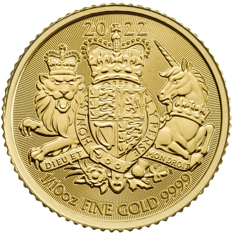 Moneda Escudo de Armas Real 1/10oz Oro 2022