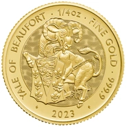 Moneda Bestias Tudor Eale de Beaufort de Oro de 1/4 oz 2023
