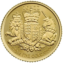 Moneda Escudo de Armas Real de Oro 1/10 oz 2022