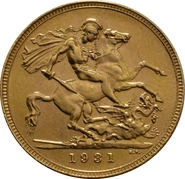 Moneda Soberano de Oro 1931 Jorge V (SA)