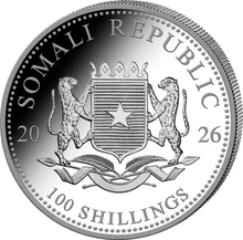 Moneda Plata 1 oz Elefante Somalí 2026