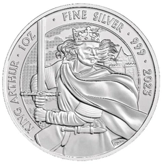 Moneda Mitos y Leyendas Rey Arturo de Plata de 1 oz 2023