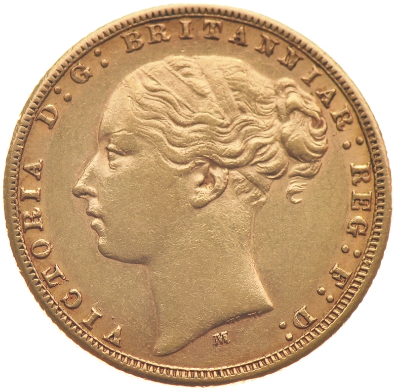 Moneda Soberano de Oro Victoria Joven