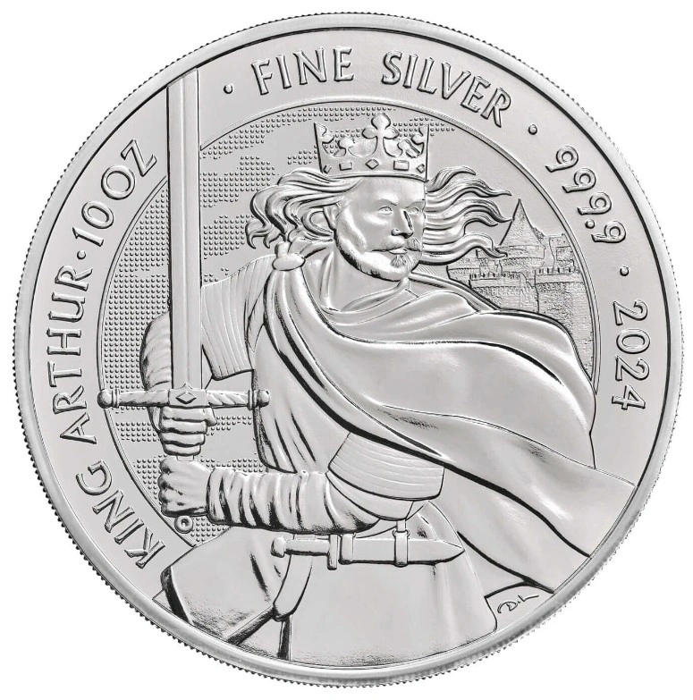 Moneda Mitos y Leyendas Rey Arturo de Plata de 10 oz 2024