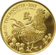 Royal Mint 1oz de Oro - 2017 Año del Gallo