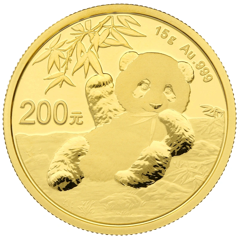 Moneda Panda Chino de Oro de 15 g 2020