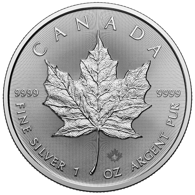Maple Leaf Canadiense de 1 oz de Plata 2025