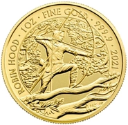 Moneda Mitos y Leyendas Robin Hood de Oro de 1 oz