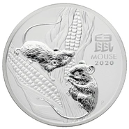 Moneda Perth Mint Calendario Lunar de Plata de 2 oz 2020 Año del Ratón