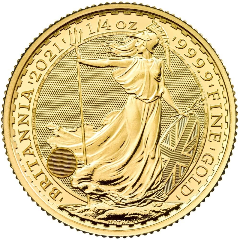 Moneda Britannia de Oro de 1/4 oz 2021