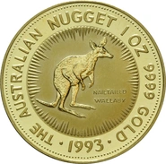 Moneda Nugget Australiano do Oro de 1 oz 1993
