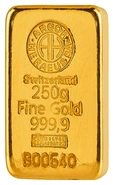 Lingote de Oro de 250 g Argor-Heraeus