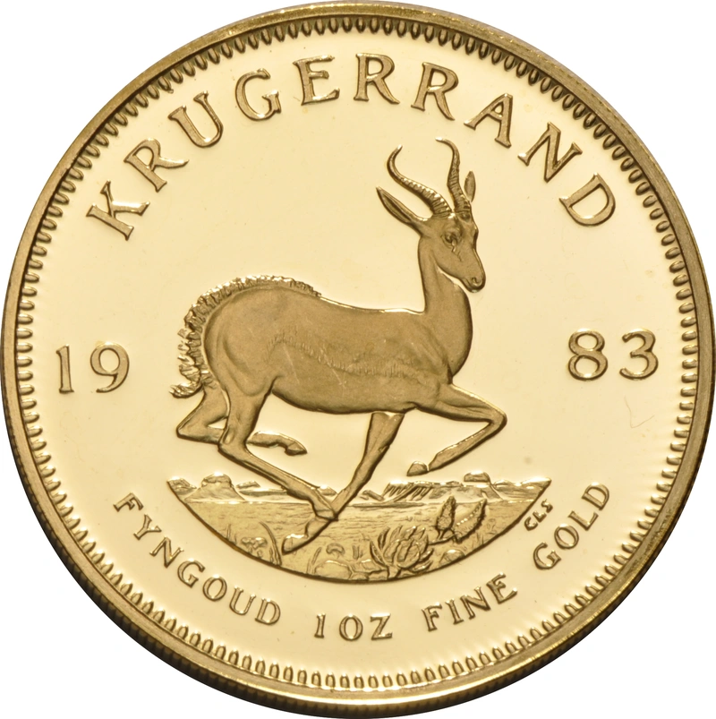 Moneda Oro 1 oz Proof Krugerrand 1983