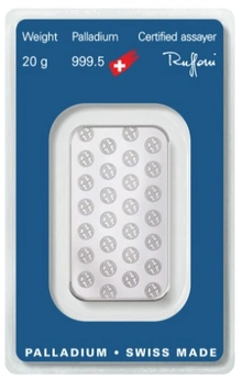 Lingote de Paladio de 20 g Argor-Heraeus