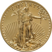 Águila Estadounidense de 1/2oz de Oro 2012