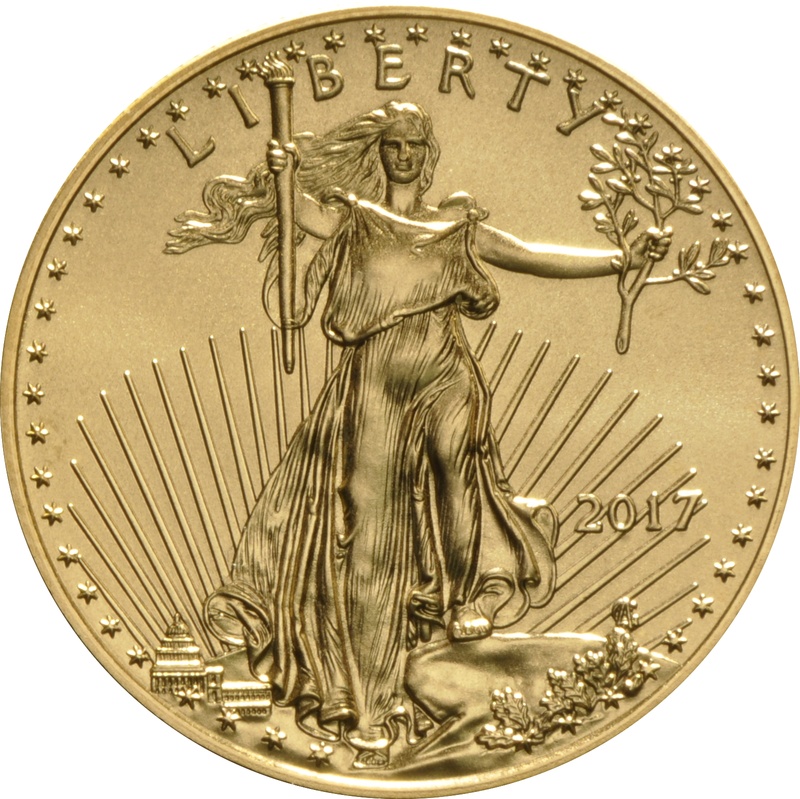 Águila Estadounidense de 1/2oz de Oro 2017