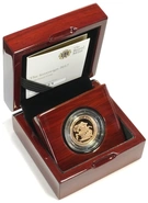 Moneda Soberano de Oro Proof 2017 Isabel II Quinto Retrato en Caja Original