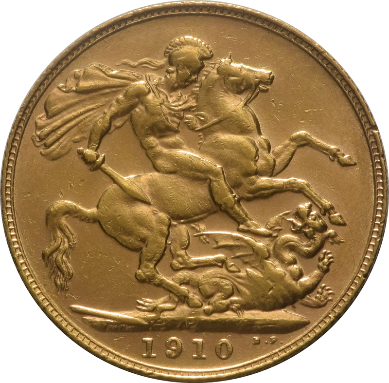 Moneda Soberano de Oro 1910 Eduardo VII (P)