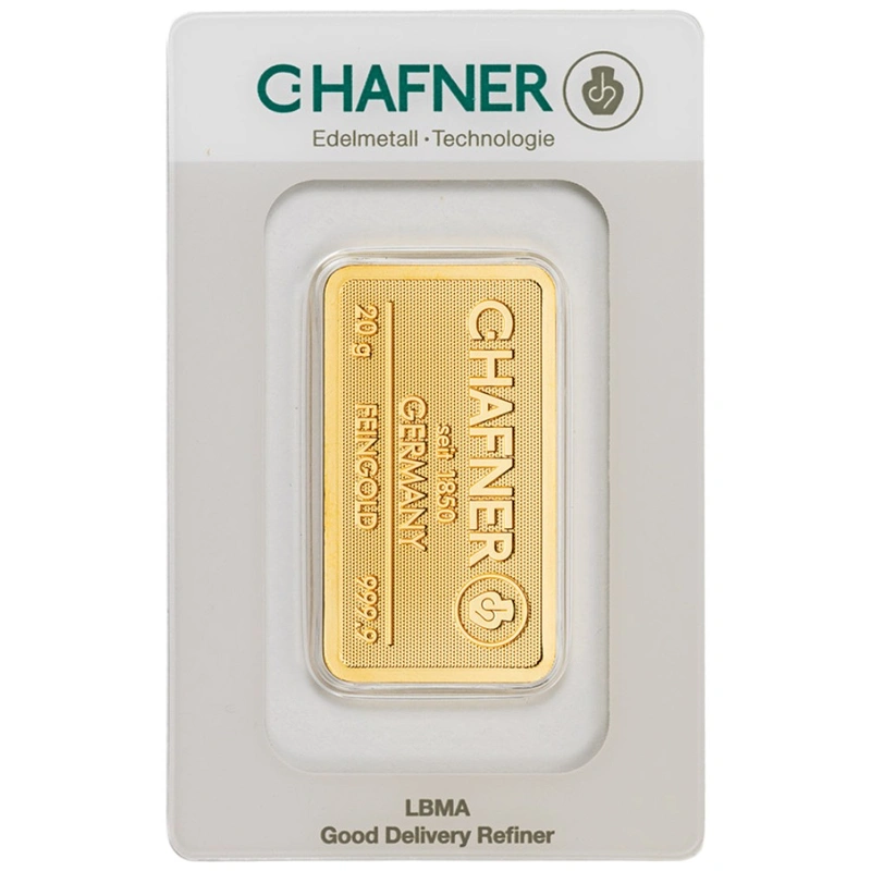 Lingote de Oro de 20 g C. Hafner