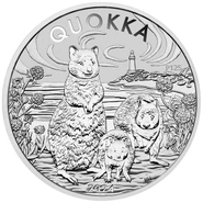 Quokka Australiano Moneda de Plata 1 oz 2024