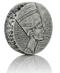 Moneda de Plata de 5 onzas de la reina Nefertiti 2017