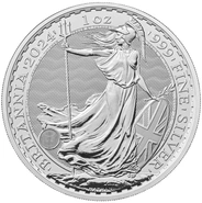 Moneda Britannia de Plata de 1 oz 2024