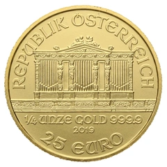Moneda Filarmónica Viena de Oro de 1/4 oz 2019