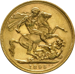 Moneda Soberano de Oro 1895 Victoria Velada (M)