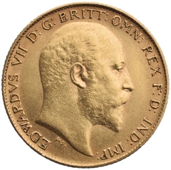 Moneda Medio Soberano de Oro Eduardo VII