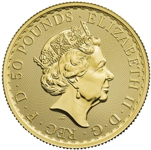 Moneda Britannia de Oro de 1/2 oz 2022