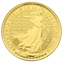 Moneda Britannia de Oro de 1/2 oz 2021