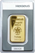 Lingote de Oro de 1 oz Heraeus