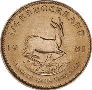 Moneda Krugerrand de 1/4 oz de Oro 1981