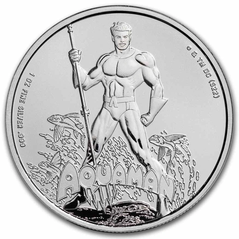Moneda Aquaman de Plata de 1 oz 2023