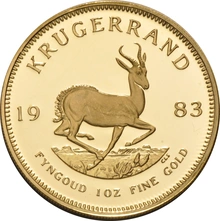 Moneda Oro 1 oz Proof Krugerrand 1983