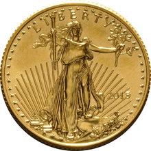 Águila Estadounidense de 1/4oz de Oro 2015