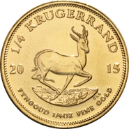 Moneda Krugerrand de 1/4 oz de Oro 2015