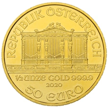 Moneda Filarmónica Viena de Oro de 1/2 oz 2020